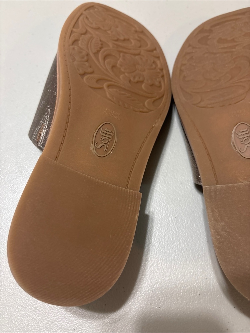 Sofft Metallic Bronze Open-Toe Slide Mules - Picture 3 of 5